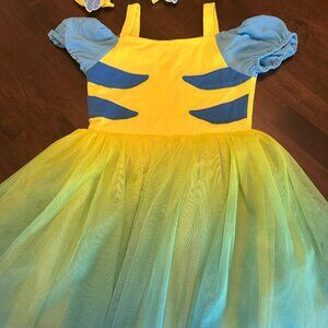 Taylor Joelle - Little Mermaid/Flounder "Guppy Dress" w/matching headband